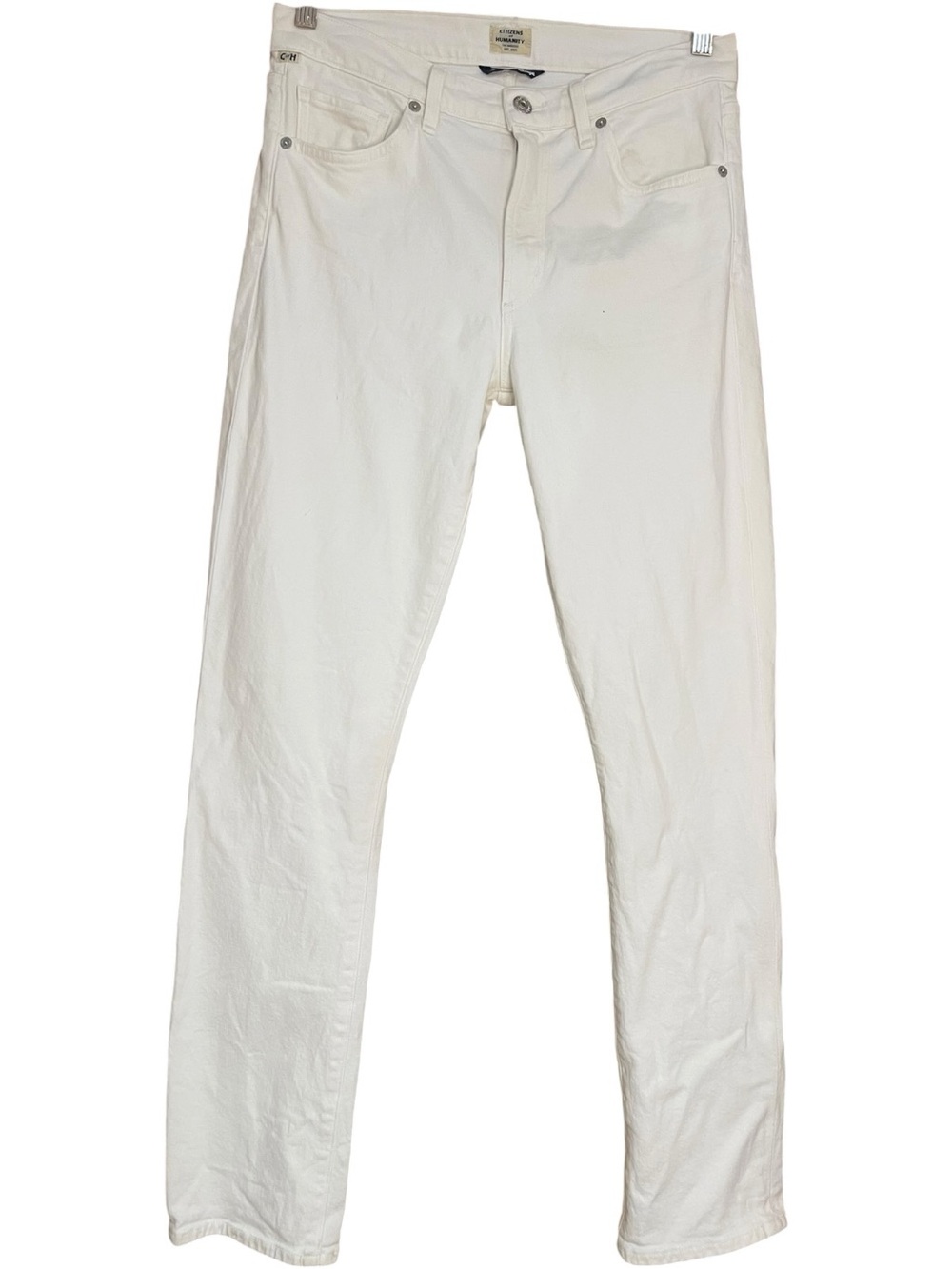 Citizens of Humanity Emerson Slim Boyfriend Jeans Ivory White
